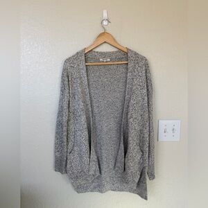 Madewell Heather Grey Open-Front Cardigan